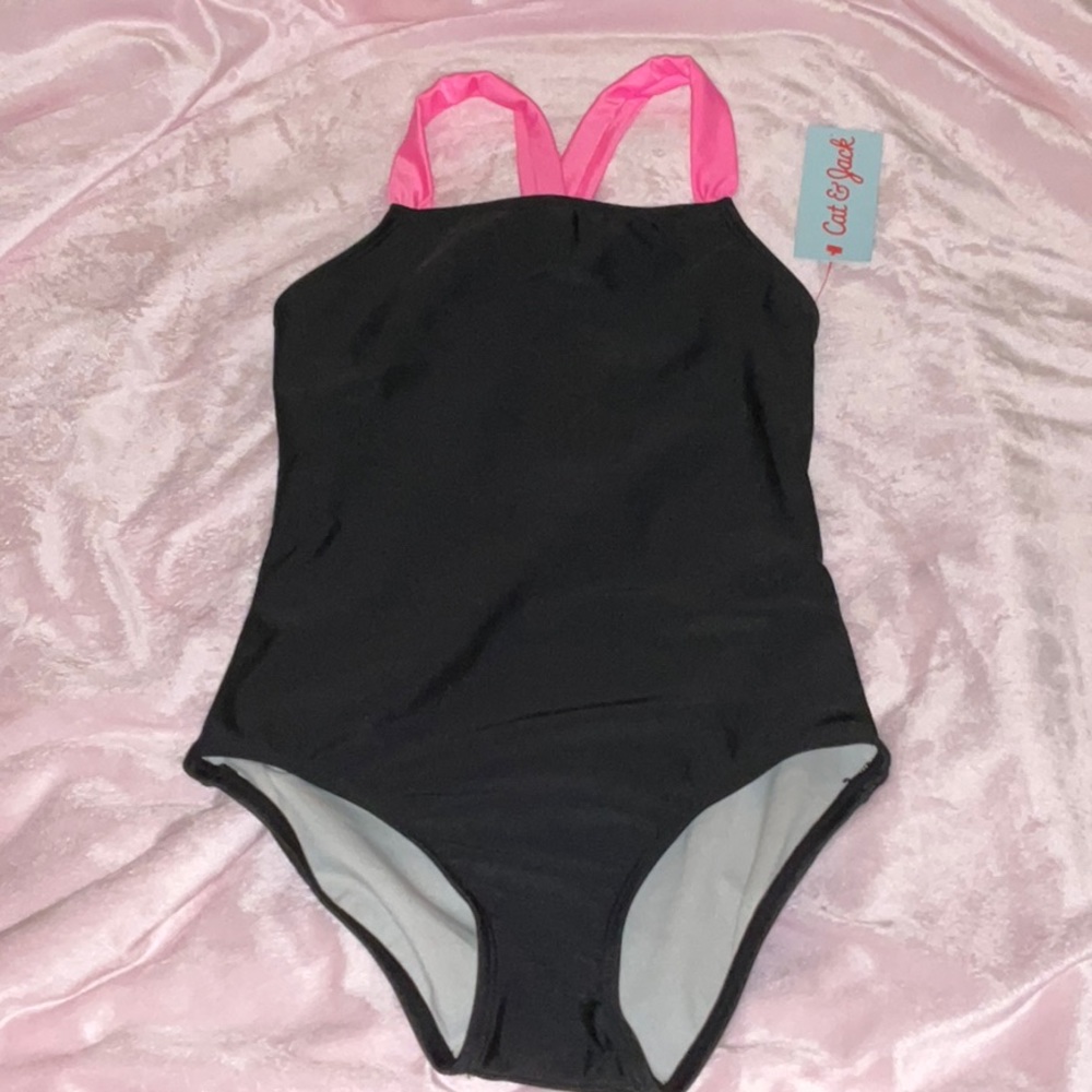 Black & Pink Piece Swimsuit